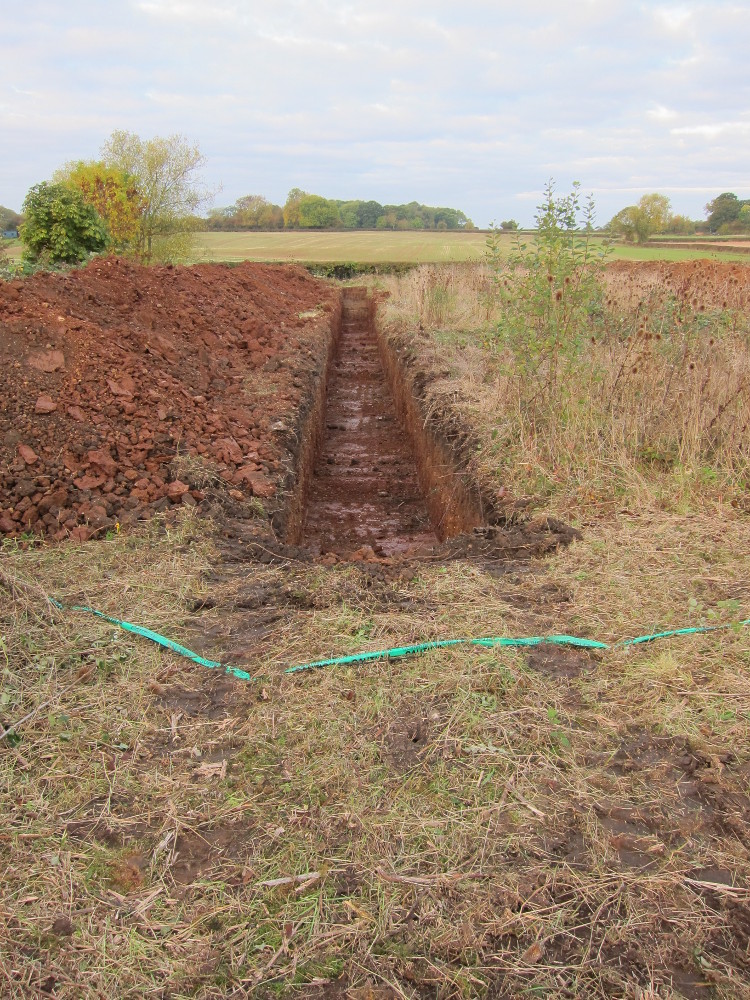 Southern GSHP collector trench completed