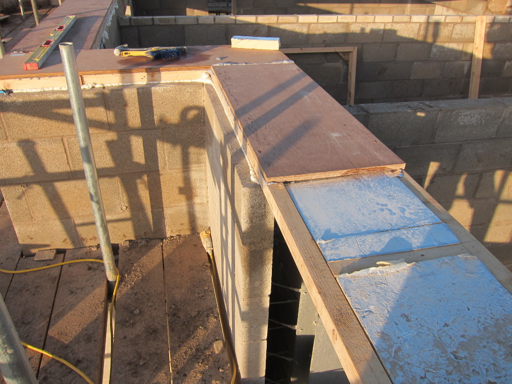 Ladder frame with insulation and plywood cover