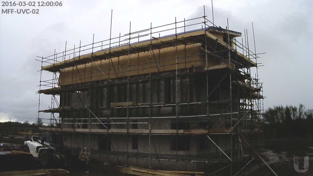 Support structure for first floor "roof" boards