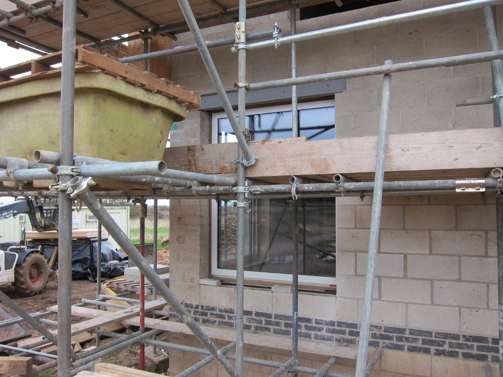 One of the Living Room windows, incorrectly supplied in White rather than Dark Grey