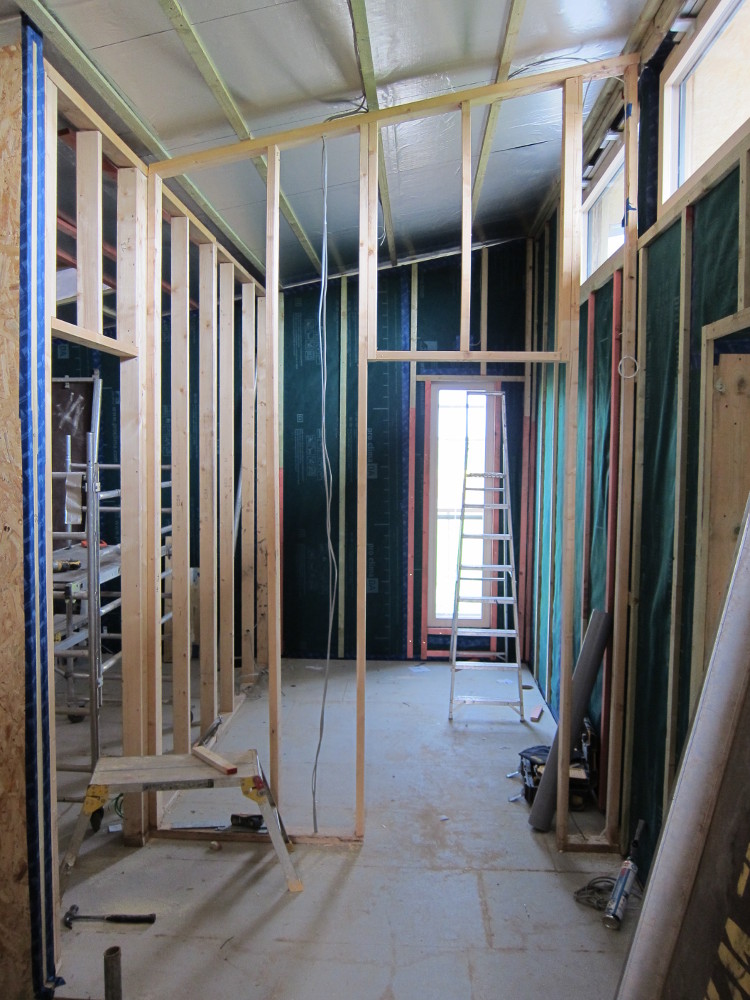 Second floor bathroom ready for plasterboard