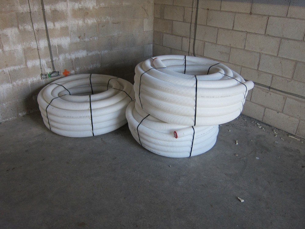 MVHR ductwork ready for installation