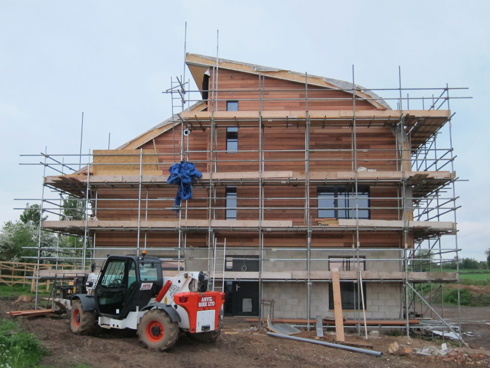 Timber cladding completed on the east elevation