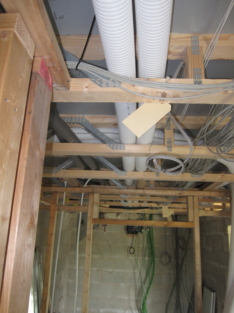 Some of the rooms require twin ducts to carry the required flow rate