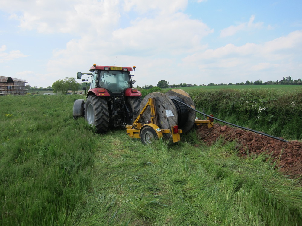 New electricity cable being laid