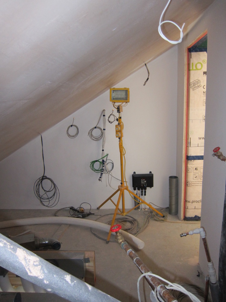 The first paint - in the plant room, before all the fixtures get attached