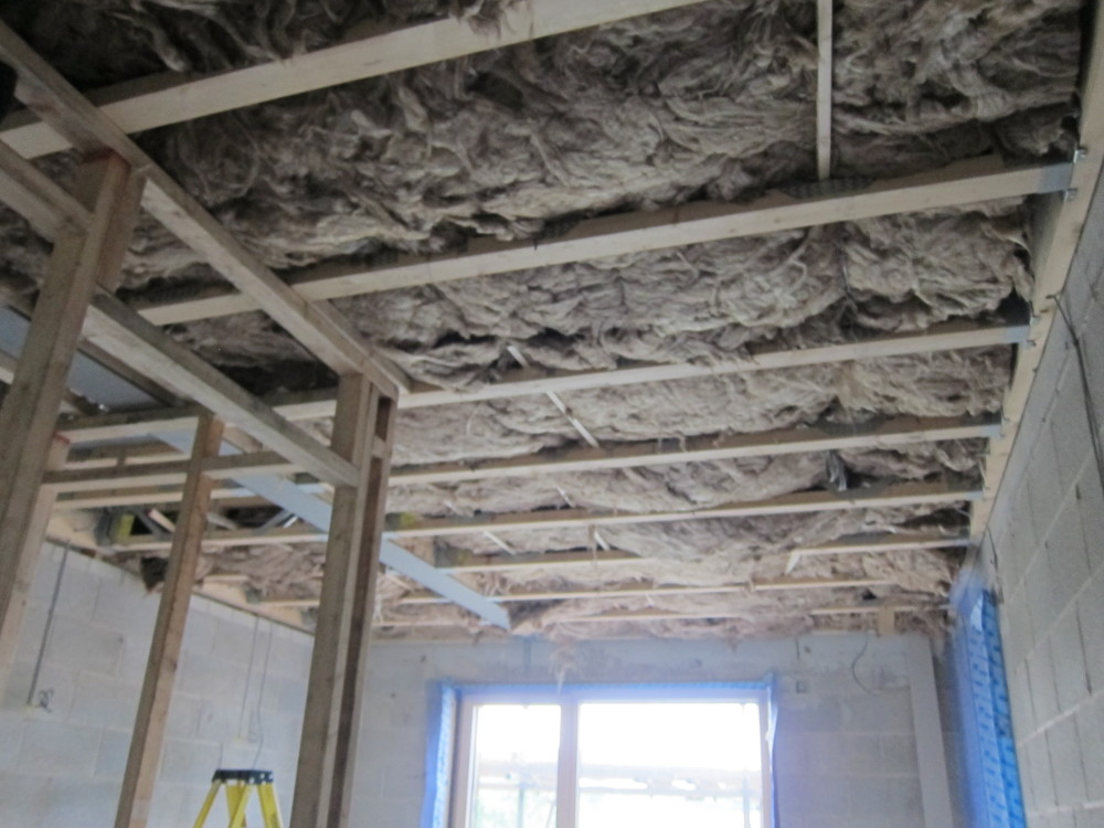 Ceiling insulation in Bedroom 3