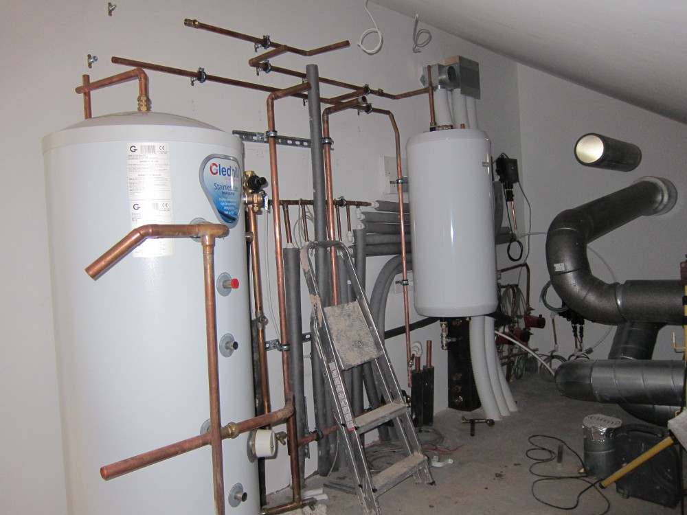 Pipework progressing in the Plant Room