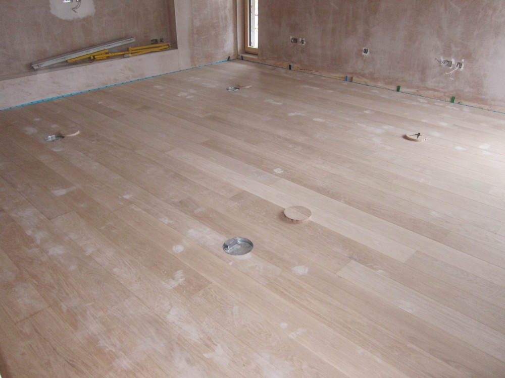Engineered oak flooring in Living Room