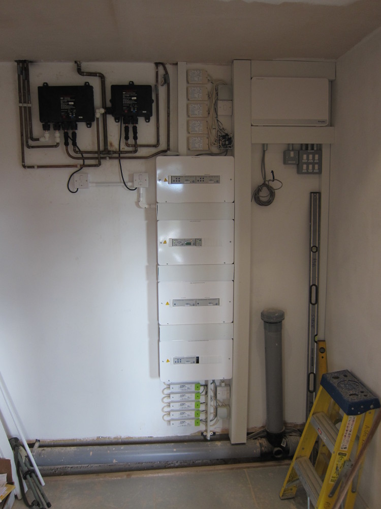Control boards in the Dressing Room on the First Floor