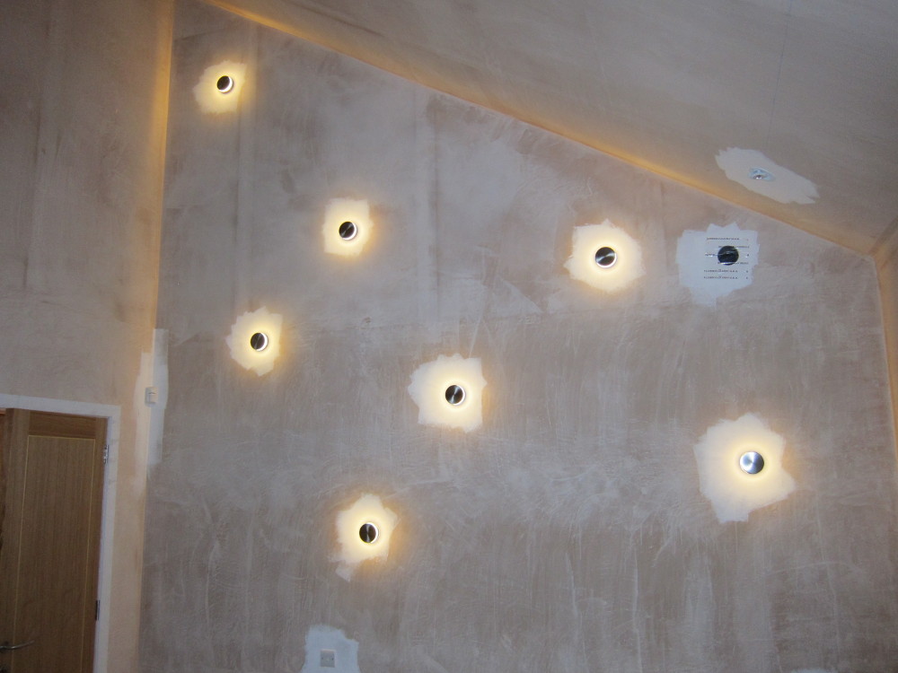 Master bedroom wall lights when illuminated