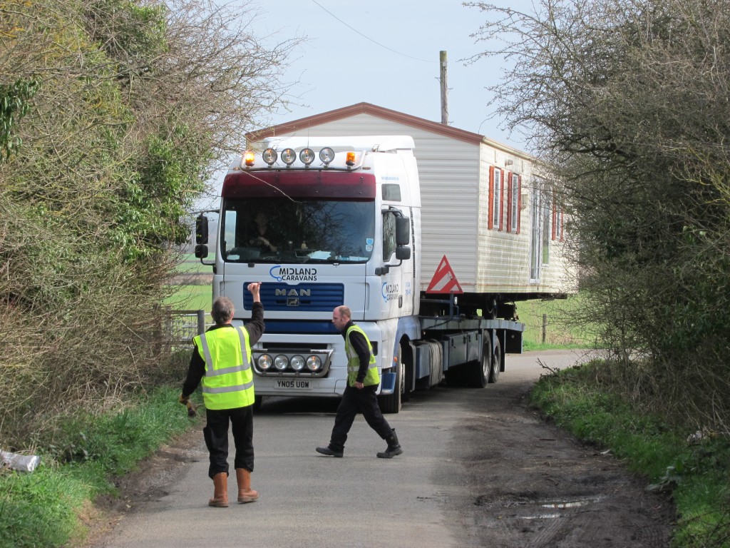 Static Caravan Delivery Marsh Flatts Farm Self Build Diary