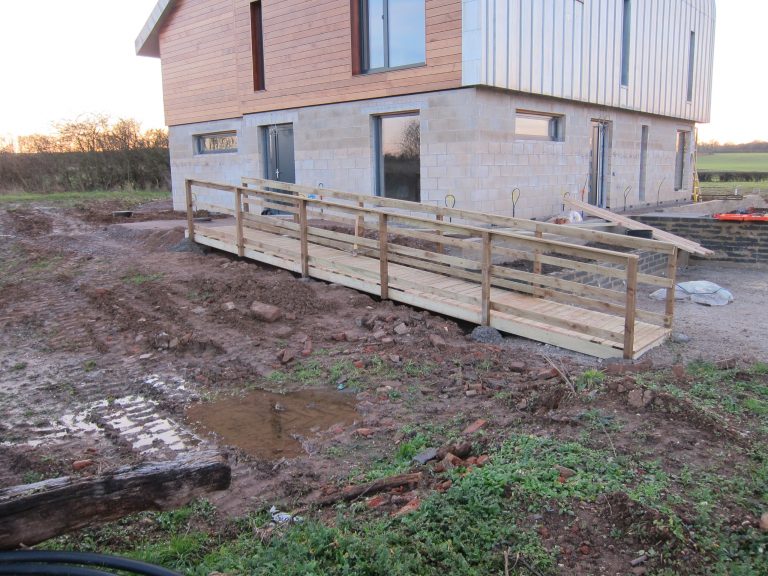 Disabled access ramp | Marsh Flatts Farm Self Build Diary